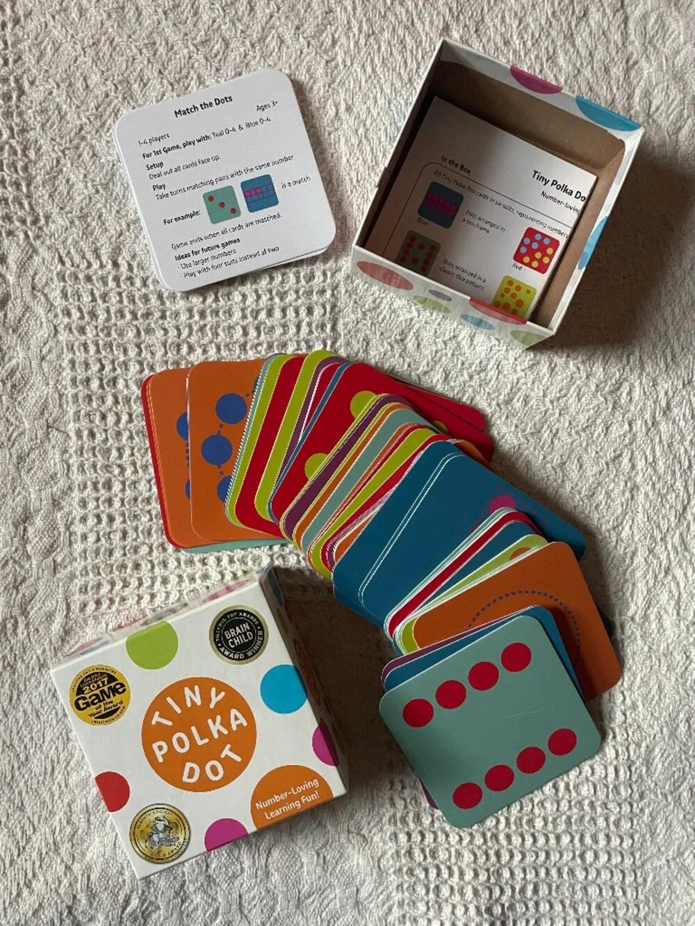 Tiny Polka Dot Kids Math Card Game, Ages 3-8+